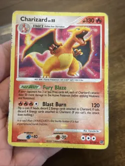 Charizard LV.55 3/132 Secret Wonders Holo Pokemon Diamond & Pearl Foil Zard Card - Image 3