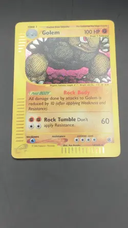 Pokemon Card Golem 14/165 Holo Rare Expedition E Series Holo WOTC Near Mint - Image 3
