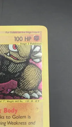 Pokemon Card Golem 14/165 Holo Rare Expedition E Series Holo WOTC Near Mint - Image 4