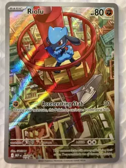 Pokemon TCG Riolu Mega Evolution ETB Promo Card 010 Near Mint Condition - Image 1