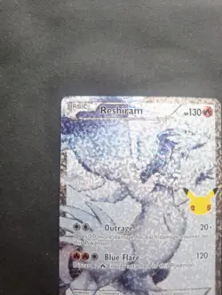 Pokemon TCG Reshiram Full Art Holo Card 113/114 Celebrations Classic Collection - Image 2