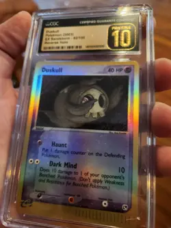 (POP 1) CGC 10 PRISTINE Duskull Reverse Holo EX Sandstorm 62/100 Pokemon Card - Image 2