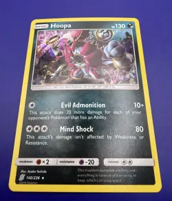 Pokemon Hoopa Holo Rare Card 140/236 NM - Unified Minds - Image 2