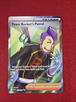 Pokemon TCG Destined Rivals Team Rockets Petrel Full Art Card 226/182 - Image 1