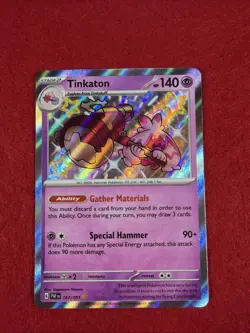 Pokemon TCG Tinkaton Scarlet & Violet Paldean Fates Holo Shiny Rare Card 167/091 - Image 1