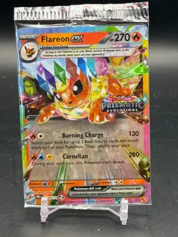 Flareon ex 014/131 Pokemon Prismatic Evolutions Surprise Box Promo Card Sealed - Image 1