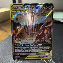 Espeon & Deoxys GX Tag Team - SM240 - S&M Promo Pokemon Card - NM - Image 2