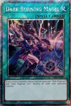 RA04-EN246 DARK BURNING MAGIC PLATINUM SECRET RARE 1ST EDITION YuGiOh CARD - Image 1