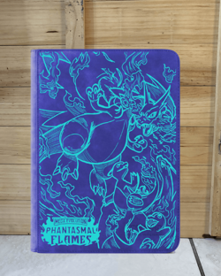 Pokemon Laser Engraved Trading Card Binder Phantasmal Flames (Made To Order) - Image 1