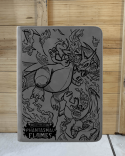 Pokemon Laser Engraved Trading Card Binder Phantasmal Flames (Made To Order) - Image 2