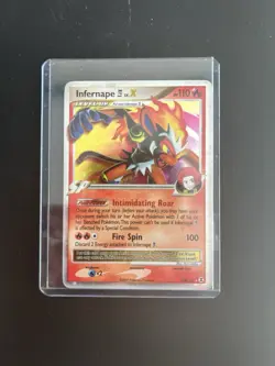 Infernape LV.X Holo Rare Pokemon Card 108/111 Diamond & Pearl Rising Rivals Case - Image 1