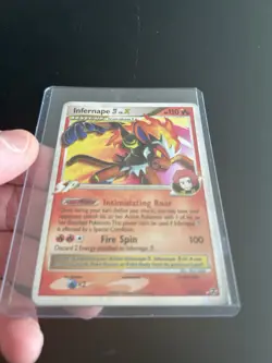 Infernape LV.X Holo Rare Pokemon Card 108/111 Diamond & Pearl Rising Rivals Case - Image 2