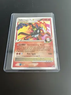 Infernape LV.X Holo Rare Pokemon Card 108/111 Diamond & Pearl Rising Rivals Case - Image 3