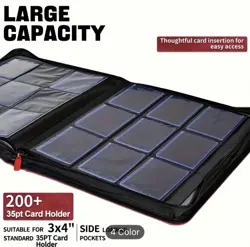 9 Pocket 3"x 4" 35pt Toploader Binder Holds 216 Cards - Image 3