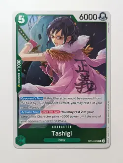 Tashigi OP14-029 Holo Foil Rare Luffy One Piece TCG Game Card NM - Image 1