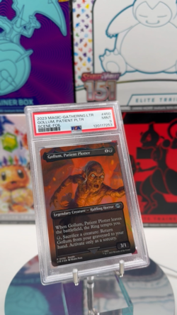 💍 2023 MTG LORD OF THE RINGS SCENE-FOIL #450 GOLLUM, PLOTTER PSA 9 VIDEO🎬👀 - Image 2