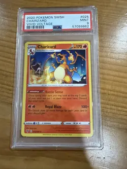 2020 POKEMON SWSH CHARIZARD VIVID VOLTAGE - PSA 9 - #025 - Image 1