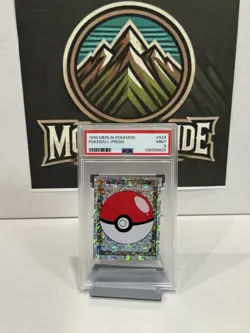 PSA 9 Pokeball Holo S24 Prism Stickers Merlin 1999 Pokemon - Image 1