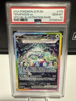 2024 POKEMON SCR EN-STELLAR CROWN SPECIAL ILLUSTRATION RARE TERAPAGOS EX PSA 10 - Image 1