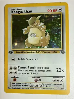 Pokemon TCG Jungle 1st Edition Kangaskhan Holo Rare 5/64 - Image 1