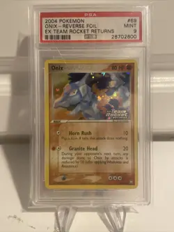 2004 Pokemon PSA 9 Reverse Foil Onix - 69/109 Ex Team Rocket Returns MINT 9 - Image 2