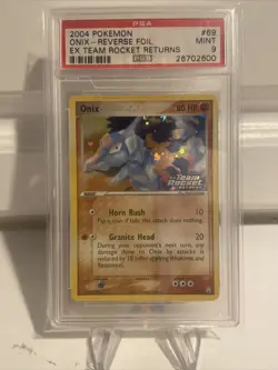 2004 Pokemon PSA 9 Reverse Foil Onix - 69/109 Ex Team Rocket Returns MINT 9 - Image 3