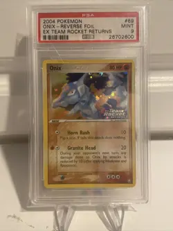 2004 Pokemon PSA 9 Reverse Foil Onix - 69/109 Ex Team Rocket Returns MINT 9 - Image 4