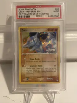 2004 Pokemon PSA 9 Reverse Foil Onix - 69/109 Ex Team Rocket Returns MINT 9 - Image 5