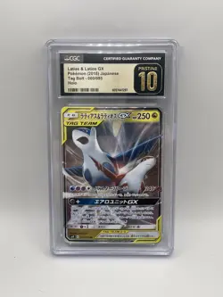 2018 POKEMON JAPANESE SUN & MOON TAG BOLT #060 LATIAS &LATIOS GX CGC 10 PRISTINE - Image 1