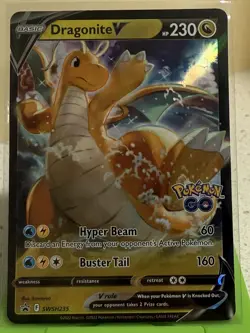 Dragonite V Pokemon Sword & Shield Black Star #SWSH235 - Image 1