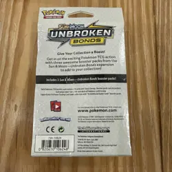 Pokemon Sun & Moon Unbroken Bonds 3-Pack Hanger Box Brand New Factory Sealed TCG - Image 3