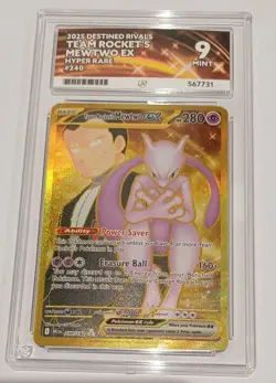 Pokemon TCG collectable Destined Rivals DR Team Rocket’s Mewtwo Ex 240/182 ACE 9 - Image 1