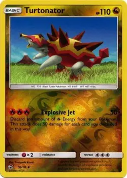 Turtonator - 50/70 - Uncommon - Reverse Holo LP, English Pokemon Dragon Majesty - Image 1