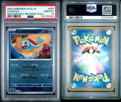 2023 Pokemon SV2a Squirtle Master Ball Reverse Holo PSA 10 Gem Mint - Image 3