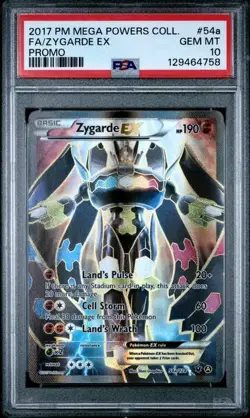 PSA 10 GEM MINT Zygarde EX Mega Powers Collection Promo Holo Pokemon 54a/124 - Image 1