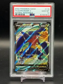 PSA 10 GEM MINT Garchomp V Astral Radiance Full Art Holo 2022 Pokemon 178/189 - Image 1