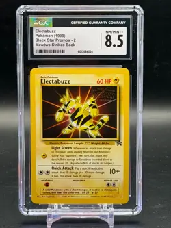 CGC 8.5 NM/MINT+ Electabuzz Black Star Promo WB Stamp 1999 Pokemon 2 - Image 1