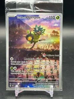Pokemon TCG Teal Mask Ogerpon SVP Sealed Promo Pokemon Center Stamp - Image 1