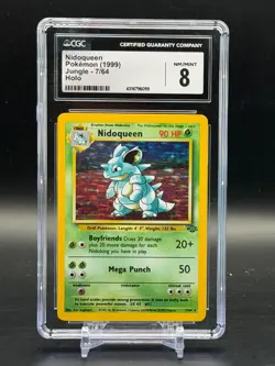 CGC 8 NM/MINT Nidoqueen Jungle WOTC 1999 Holo Rare Pokemon 7/64 - Image 1
