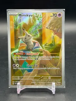 Mimikyu Promo SVP075 Paldean Fates ETB Full Art Pokemon Mint Sealed Black Star - Image 1