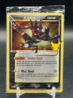Pokemon TCG Greninja Gold Star SWSH144 - Black Star Promo Celebrations SEALED NM - Image 1