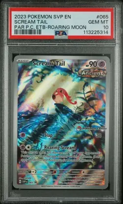 PSA 10 GEM MINT Scream Tail Pokemon Center 2023 ETB Promo SVP 065 - Image 1