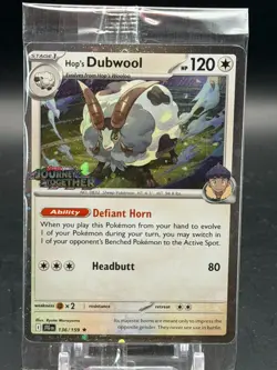 Pokemon TCG Hop's Dubwool 136/159 Journey Together Best Buy Promo SEALED - Image 1