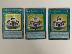 Yugioh Toon Kingdom x 3 - 1st QCR Quarter Century Secret Rare NM - Free Holo - A - Image 1