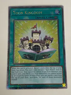 Yugioh Toon Kingdom x 3 - 1st QCR Quarter Century Secret Rare NM - Free Holo - A - Image 2
