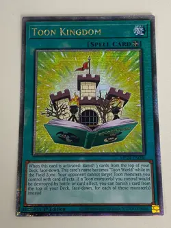 Yugioh Toon Kingdom x 3 - 1st QCR Quarter Century Secret Rare NM - Free Holo - A - Image 3
