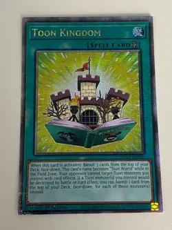 Yugioh Toon Kingdom x 3 - 1st QCR Quarter Century Secret Rare NM - Free Holo - A - Image 4