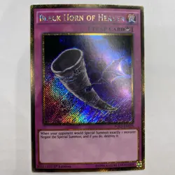 Yu-Gi-Oh Black Horn of Heaven PGL3-EN035 Gold Secret Rare 1st Edition NM - Image 1