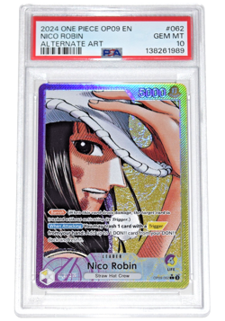One Piece ~ NICO ROBIN ~ PSA 10 ~ Alternate Art OP09-062 ~ Emperors / New World - Image 1