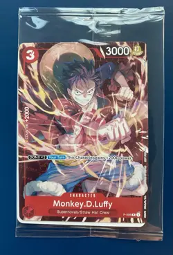 Monkey D Luffy P-006 Retail PROMO One Piece TCG Sealed - Image 1